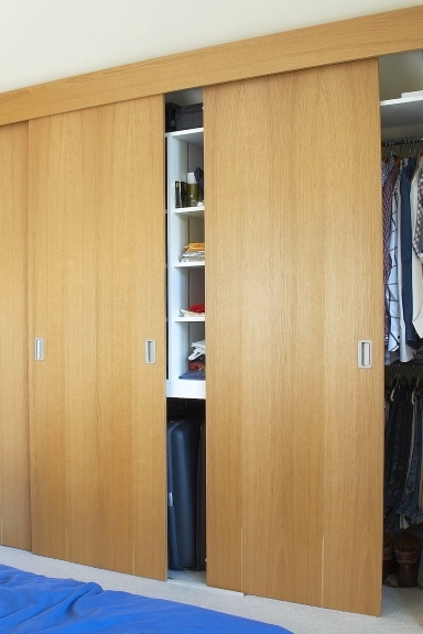 modern design fitted wardrobe with sliding doors adjustable shelves american white oak
