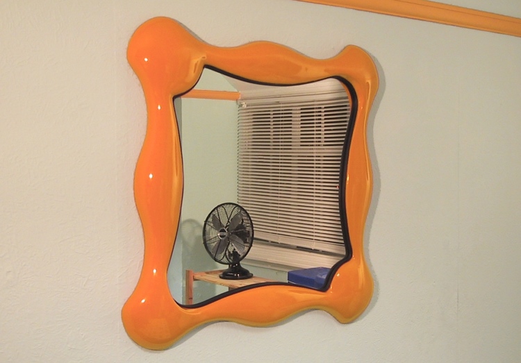Bordello mirror frame in fibreglass