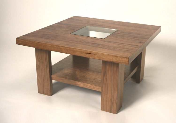 Coffee table book table in walnut